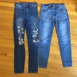 American Eagle Outfitters Women's Blue Skinny Jeans